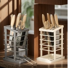 베리본 싱크대 주방 수납 칼 정리함, 화이트, 1개