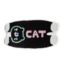 굿이너프데이즈 욕실 주방 침대 화장실 현관 빨아쓰는 발매트, 블랙냥