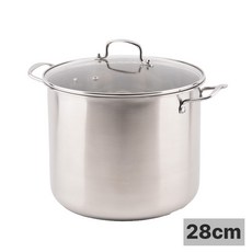 인덕션 스텐 깊은곰솥 육수냄비 큰냄비, 1개, 실버, 28cm
