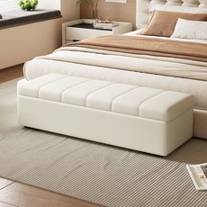 베드 벤치 침대 침대스툴 침실 참고 화장대 사이드 테이블, 130x40x40cm 수납 모델, 브라운 스토리지