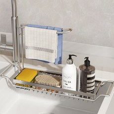 로지 스틸 스테인레스 수세미거치대, 스틸수세미거치대-304실버, 1개