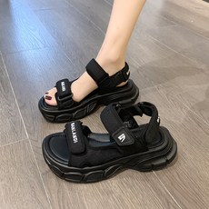 BROWMODA 여성 발편한 플랫 스포츠 샌들