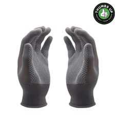 미끄럼방지 선거용 반코팅 도트장갑 작업장갑 면장갑 목장갑, 그레이, 10세트