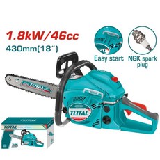 TOTAL 二行程引擎鏈鋸機 1.8kW/46cc 18吋, 1個