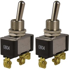 가드너 벤더 GSW-18 헤비 듀티 전기 토글 스위치 SPST ON-OFF 8A125V 6인치 와이어 단자 실버 - 125V AC 10A125V, 1 Count (Pack of