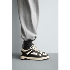 ZARA 자라 남성 레더 슈즈 포멀 스니커즈 스케이트 트레이너 - 블랙 167254