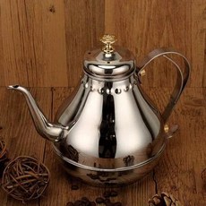 주전자 긴주둥이 오일주전자 A 철판 실버 오일 오일 요리용 스텐 1.5l 레스토랑 긴 오일, E. 1.8L 궁중 주전자 실버 필터 포함