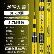 龍吟九霄 碳素手竿 5.4米 5H 28偏19調 釣竿