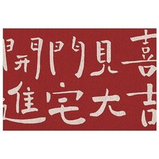 台灣獨賣 新年喜慶刮泥玄關地墊(60*90cm 8款) 厚8mm 免清洗 刮泥除塵 過年地墊 絲圈地墊, 紅, 1個