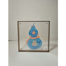 皮影 靜態 皮影掛畫 牛皮雕刻 手工上色, 如圖所示, 1個