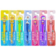 케이엠제약 뽀로로 토이 유아 칫솔 7종 세트, 뽀로로, 크롱, 루피, 에디, 패티, 포비, 해리, 7개입, 1세트