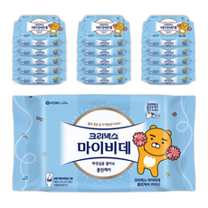 크리넥스 마이비데 클린케어 카카오 화장실 물티슈, 16세트, 1매, 1g