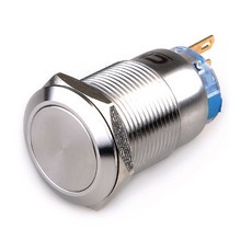 大林電子 19mm不鏽鋼金屬平面有段開關 S19002B, 1個