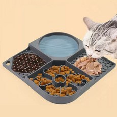 애견 밥 물 식사용 고무소재 급체방지 실리콘 식기 반려견 22338pc 1(pc), 민트, 4칸