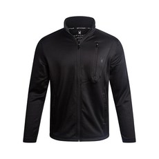 Spyder 남성용 플리스 재킷 - 폴라 스웨이드 경량 UPF 30+ 운동용 집업 양방향 스트레치 코트 남성용 Black Raven L 159271