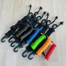 潛鯨 4mm QQ繩 雙頭潛水失手繩 快卸扣 鋼絲彈簧 相機繩 水肺潛水 GoPro, 太空灰,單一尺寸, 1個