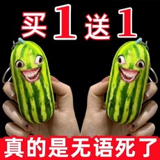 長條西瓜條子爆款抖音同款家人們誰懂啊無語死了掛件玩具搞笑抱枕, 1個, 兒子女兒超愛--抖音賣爆了xx,無聲款：【10cm西瓜條子】-1個裝