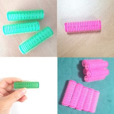 랜덤색상 소형 헤어롤 17×60mm 이지컬 볼륨 10p 한세트, 본상품, 1개