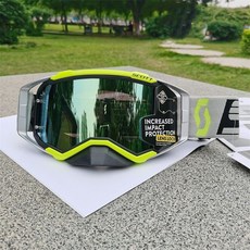 scott 斯科特越野摩托車護目鏡PROSPECT風鏡速降山地車防風鏡 護目鏡 防風眼鏡 運動眼鏡, 黑綠灰 綠片, 1個