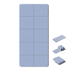 접이식 요가 매트 두꺼운 183x80x8 넓은 스트레칭 낮잠 점심 간편 헬스 휴대용 소음방지 매트, 1개, 푸른색