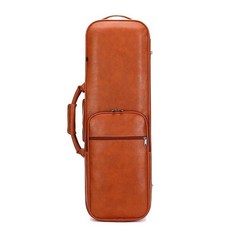 防潑水超輕PU皮小提琴盒 硬盒抗衝擊 可提可背 小提琴琴盒 防摔琴盒, T-20半兜淺棕PU色4/4盒, 1個