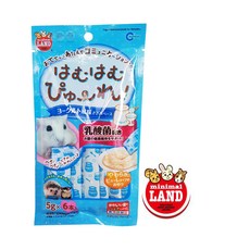 햄스터간식퓨레 마루칸 하무하무 퓨레 골든햄스터 기니피그 슈가글라이더 고슴도치 간식, 6개, 5g