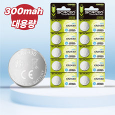 누블루 대용량 리튬 코인건전지 CR2430, 2개, 5개입