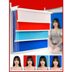 [수동 배경롤러] 배경지 사진관배경 증명사진배경지 세트, 25. 151M 레드 배경지