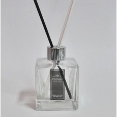 사각 유리 디퓨저용기200ml - 실버캡, 1개