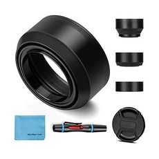 X-SweetDream 카메라렌즈후드 호환용 촬영 49mm 렌즈 후드 유니버설 접이식 선쉐이드 중앙 핀치 캡 포함 캐논 니콘 소니 펜탁스 올림푸스 후지 카메라용, 49mmm