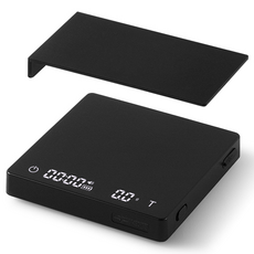 쓰리바머 이탈리아 핸드드립 커피 계량 스케일, 블랙, 스몰 루빅스 큐브 스케일 2.0, 2kg