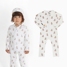 베이비솔 브라운베어 유아 아동 수영복 올인원 래쉬가드 남아 여아 긴팔 자외선차단