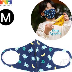JINI 빨아쓰는 마스크 몬스터B M 어린이마스크