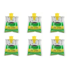 농장용 일회용 걸이식 파리 포획 백 미끼 포함) 야외 정원 파리/잠파리/곤충/벌레 킬러, 04 6 PCS