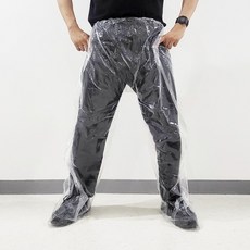 투명 방수 비닐 작업 바지 밴딩형 김장 농사 체험학습, 1개