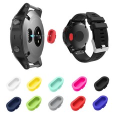 [국내배송] 가민 Garmin 스마트워치 피닉스6 6x 솔라 포러너945 베뉴sq 비보액티브 실리콘마개 충전포트단자 먼지 보호캡, 블루, 블루