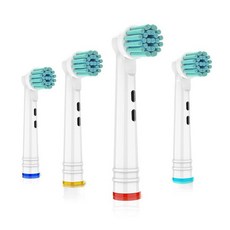 BUKURII Oral B 전동 칫솔과 호환되는 교체용 브러시 헤드 8개 블랙 대나무 숯 주입 칫솔모 프로 시리즈 100 500 1000 1500 2000 2500 3000에, Bk17s4, 1개