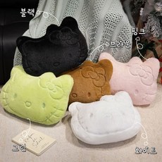헬로키티 인형 쿠션 키티 솜털 방석, 블랙