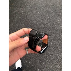 울트라3 S11 가죽 스트랩 자석 겨울 호환 마그네틱 밴드 시계줄, S10 S11 42mm 콤팩트, 워리어블랙 블랙