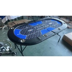홀덤 테이블 포커 텍사스 보드 블랙잭 바카라 타원형, 180x90CM 검정과 파랑 일반, 1개