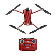 DJI 미니3 프로 전용 드론 스킨 필름 N1 RC 조종기 기체 보호 데칼 카본 패턴 방수 스티커, 1개, (미니3) 스킨카본레드(N1)