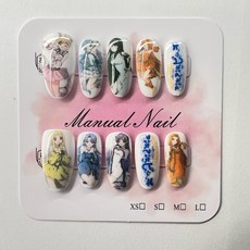 Manual Nail 真珠美人魚系列 穿戴甲 中長橢圓款, 1個, s