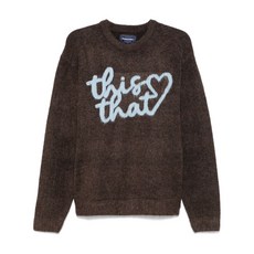 디스이즈네버댓 하트 로고 스웨터