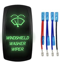 SXS 해양 와이어 점프 녹색 밴 로커 전등 토글 YJ 요트 지프 보트 JK 자동차 24V 트럭 PC 트랙터 12V 포함 트레일러 차량 스위치, Horn, 1개