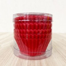 (柚子烘焙食品)油力士紙杯 防油紙杯 100入 烤蛋糕紙杯 杯子蛋糕 烘焙紙杯 瑪芬杯 蛋糕紙托 麻糬紙 小點心 試吃杯, 1個, 43*27_素面紅色