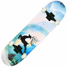 스케이트보드 입문용 성인 충전식 롱보드 크루져보드 크루저보드, 1개, 점핑디어