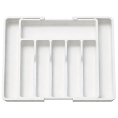 길이조절 수저 정리 트레이, 1개, 화이트