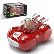 CDDZSW 1-3세 마찰 파워 자동차 장난감 푸시 앤 고 풀 백 트럭 만 1 2 3세 유아에게 적합 남아 및 여아용 생일 파티용 (퍼플), 레드