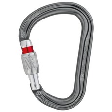 Petzl WILLIAM ScrewLock 帶鎖鉤環 梨型D環 大D勾環 M36A SL, 灰色, 1個