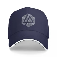 쿠쿠스토어 2025 LinkinPark 록 음악 밴드 굉장한 야구 모자 남여, 01 싱글 사이즈, 02 네이비 블루